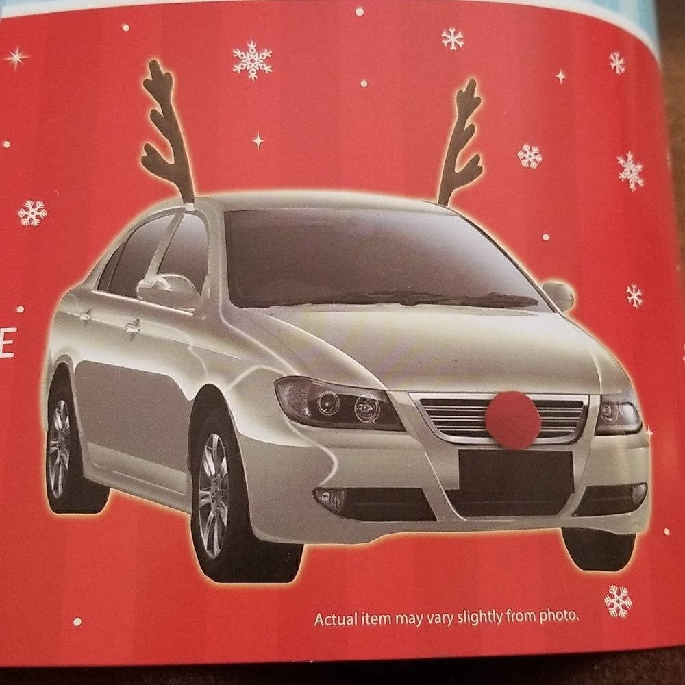Christmas Rudolph Reindeer car nose Antlers